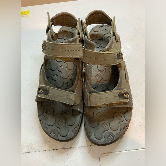 Columbia Mens Interchange Green Leather Flat Comfort Sports Sandals Shoes Sz 12 - Picture 2 of 8